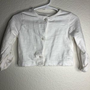 Carters Mid Waist White Button-up Cardigan 24mos